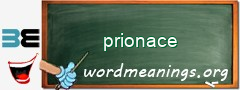 WordMeaning blackboard for prionace